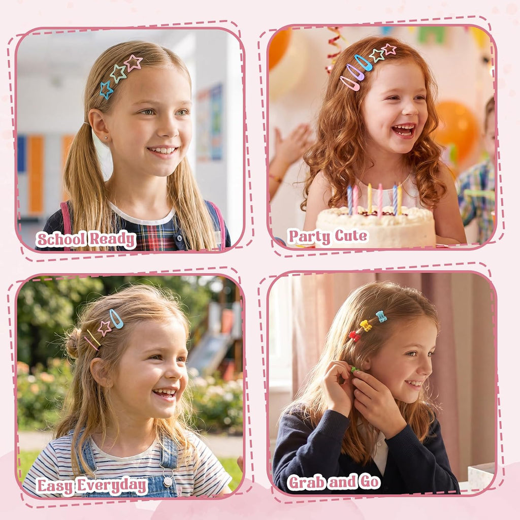 240Pcs Toddler Hair Clips Accessories For Girls Small Barrettes
