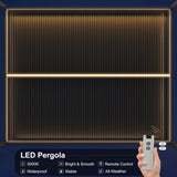 LED Louvered Pergola 94AS 12'x 16' Full Aluminum Frame and A - Image 4