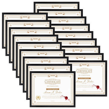 8.5x11 Black Picture Frame Set of 18, 8.5x11 Photo Frames Bulk for Document Certificate Award Diploma, Wall Hanging