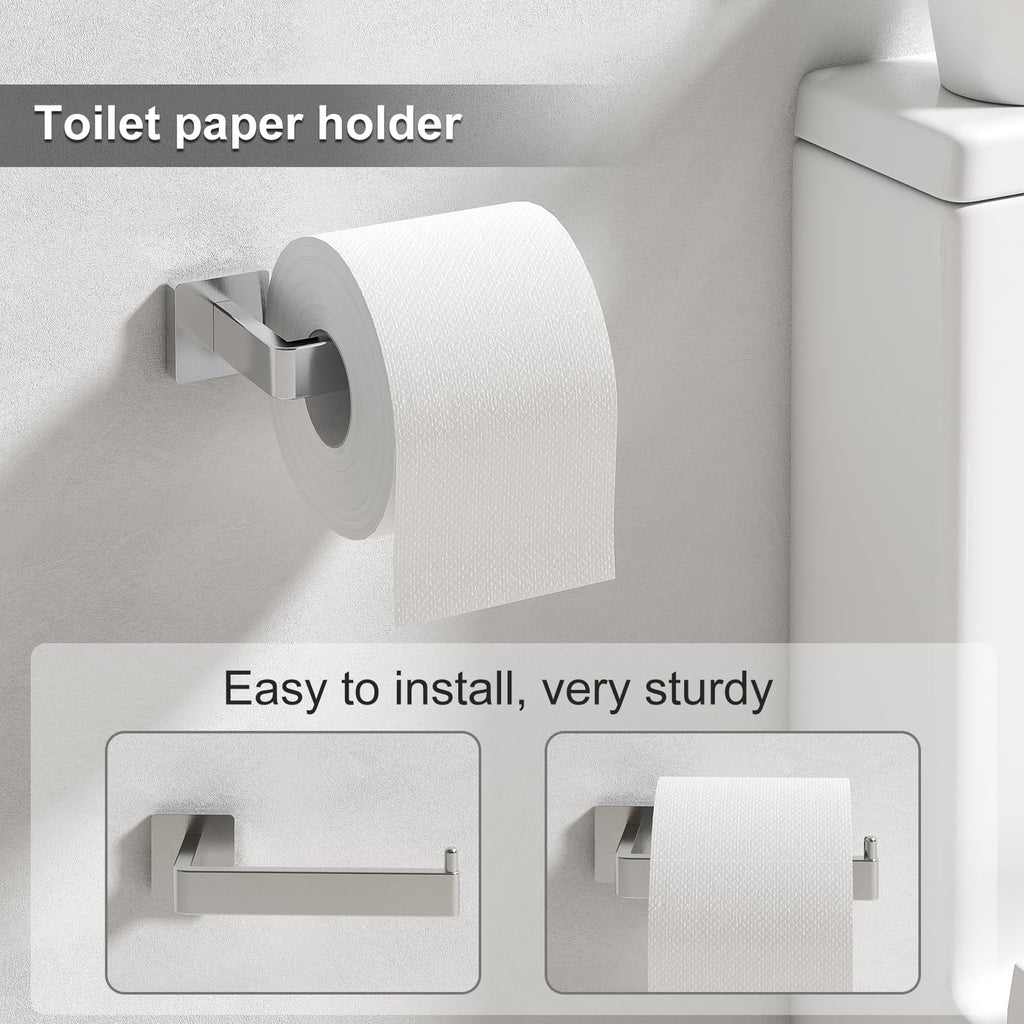 Toilet Paper Holder Collision Avoidance Towel Racks Thickened Material 304 Stainless Steel Towel Rack 10-Piece Towel