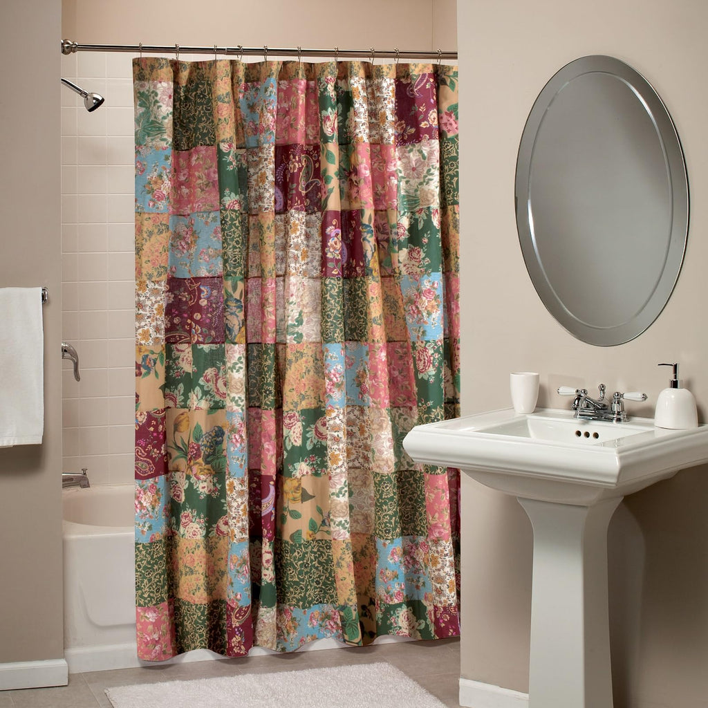 Antique Chic, 72x72 inches, Featuring Authentic Patchwork Construction, 100% Cotton, Lined
