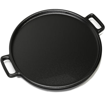 Cast Iron Pizza Pan, Even-Heating Cast Iron Cookware, 14"