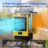 8979CFM Portable Swamp Cooler, Evaporative Air Cooler with 36 Gal Water Tank, Continuous Auto Fill, 3 Speeds