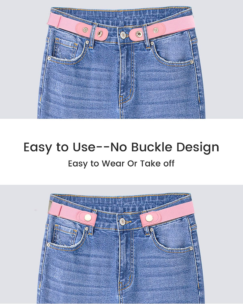 Girls Belt Elastic No Buckle Belt for Kid Buckle Free Toddler for Pants Jean