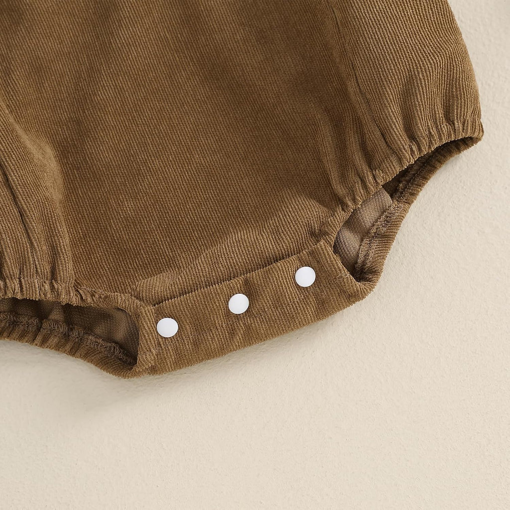 Infant Baby Boys Girls Overalls Sleeveless Mallard Duck Embroidery Corduroy Rompers Summer Outfit