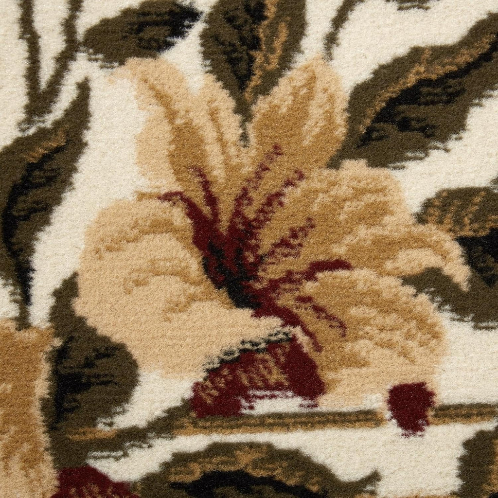 Dynamix Optimum Caspian Area Rug, 2, Traditional Medallion Floral, Ivory/Burgundy/Yellow