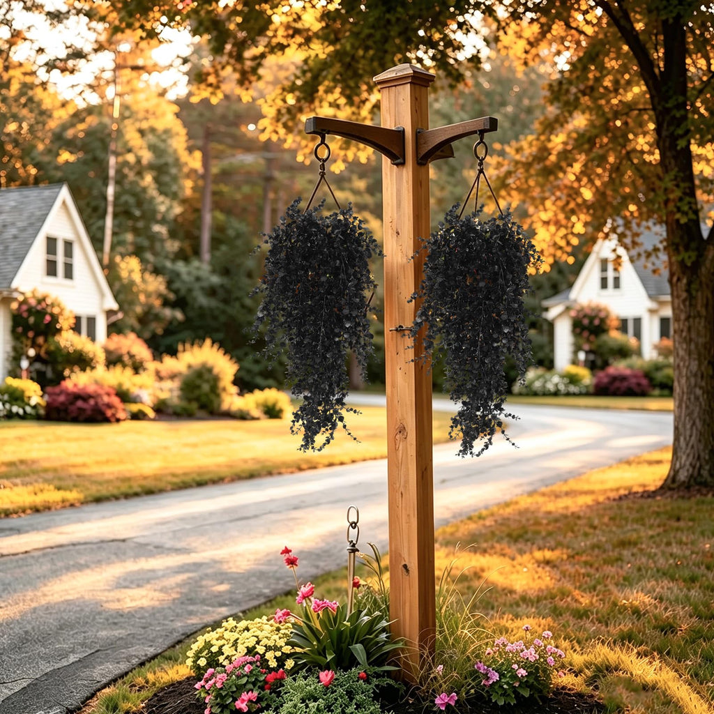 Black Artificial Hanging Gothic Plant 31.5" Fake Fall Greenery Vine