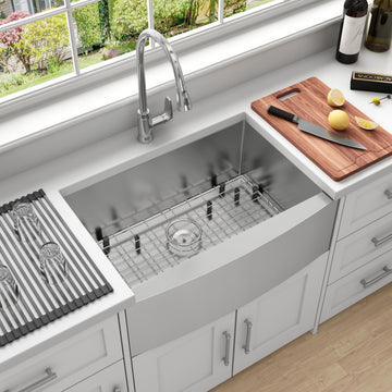 30 Inch Farmhouse Apron Front Single Bowl Kitchen Sink