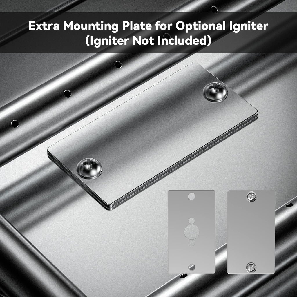 Rectangular Stainless Steel Fire Pit Pan & Burner, 30x10