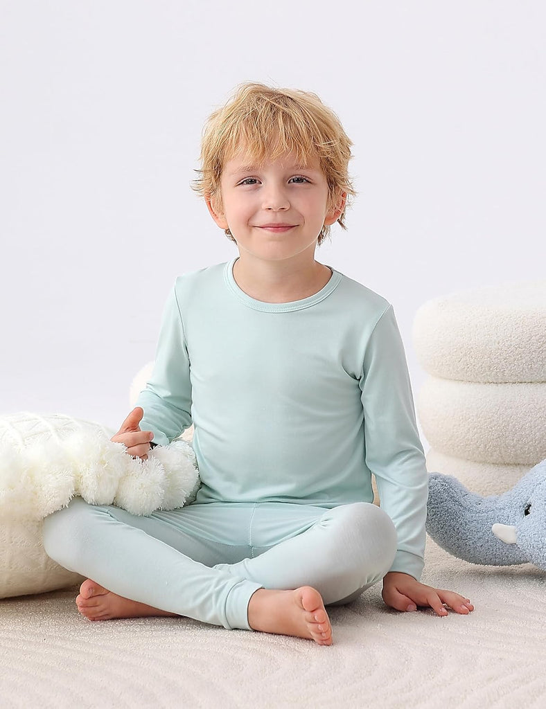 Bamboo Viscose Pajamas Toddler Boys Solid Pjs,4 Piece