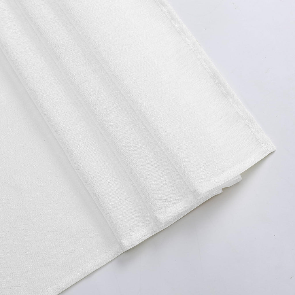 White Sheer Window Valance - Luxury Soft Semi-Sheer Scarf for Window Wedding Arch Curtains (1 Panel, 52 x 216 Inch