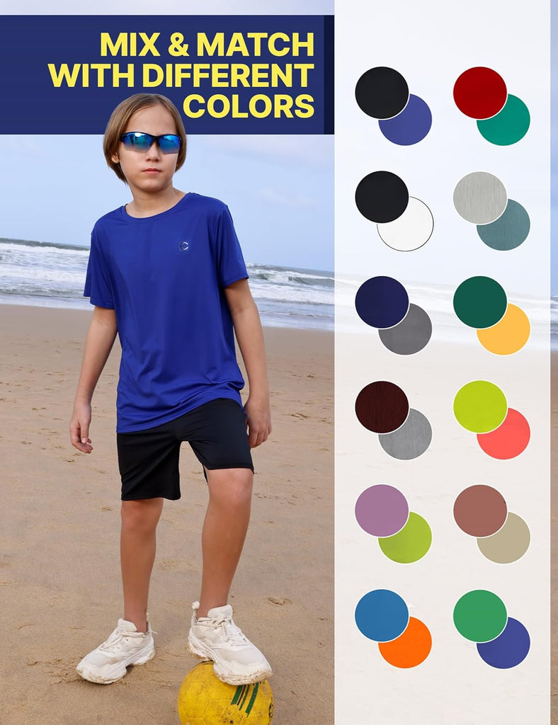 Boys Performance Crew Neck T-Shirt & Athletic Shorts Piece Set