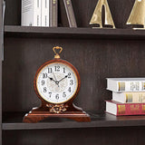 Rnuie Desk Clock for Table Decor, Retro Mantel Clock Battery Operated for Fireplace Mantel, Living Room, Bedroom