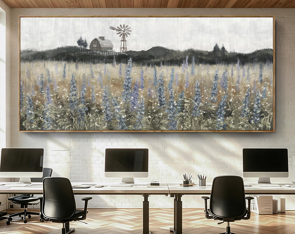 Extra Large Vintage Farmhouse Framed Canvas Wall Art 86x39inch