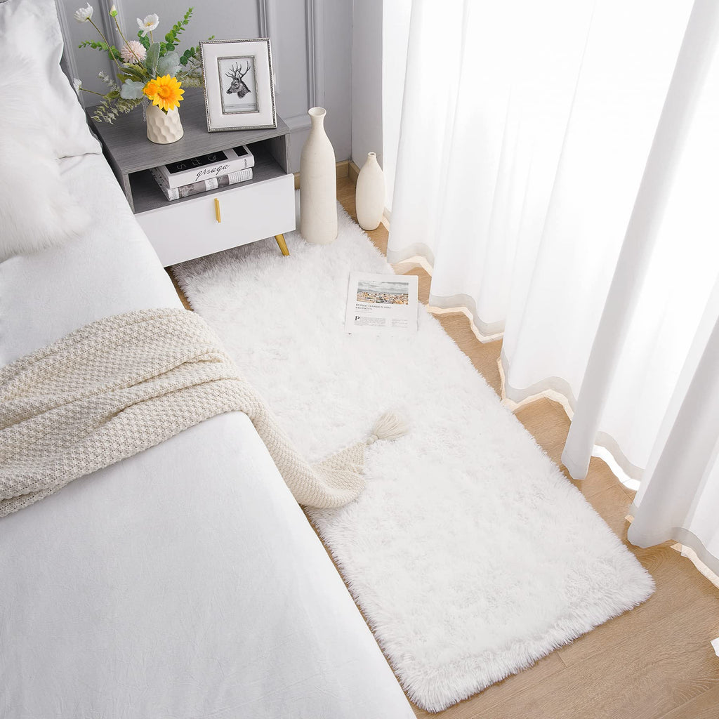 Soft Runner Rugs Living Room Plush Fluffy Rug 2x8