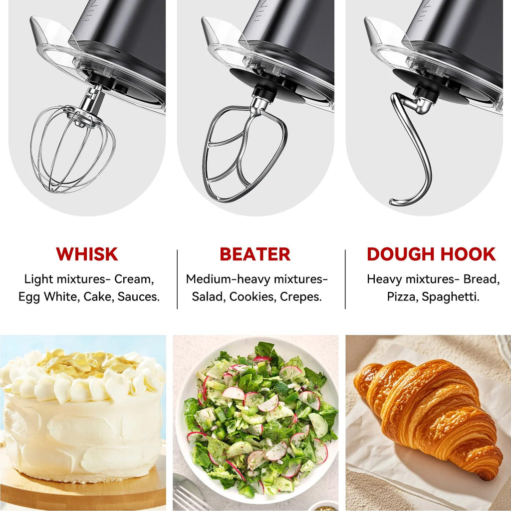 7.4 QT Stand Mixer 800W, 12-Speed Tilt-Head Kitchen Mixer