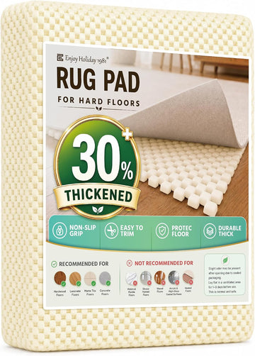 8x10 Non Slip Rug Pad Grip Mat Under Bedroom Living Room Large Area Rug Outdoor Play Carpet Anti Skid Thick Rubber