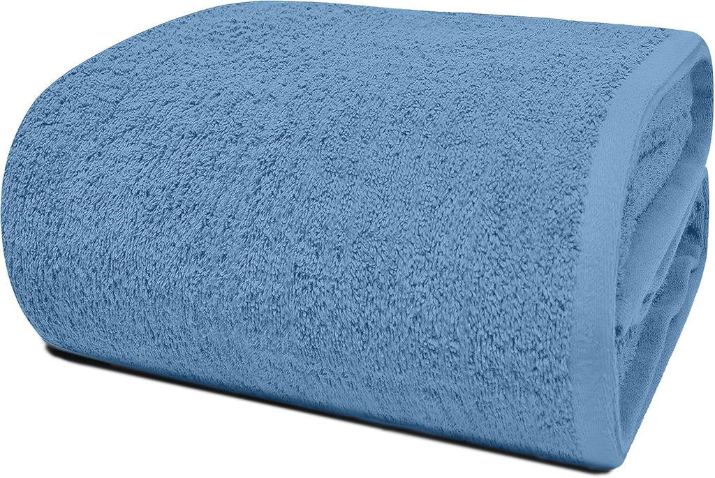 Pack of 1 Jumbo Bath Sheet 40 x 80 Inches 100% Cotton Oversized Bath Towel , Extra Large & Lightweight, Soft &