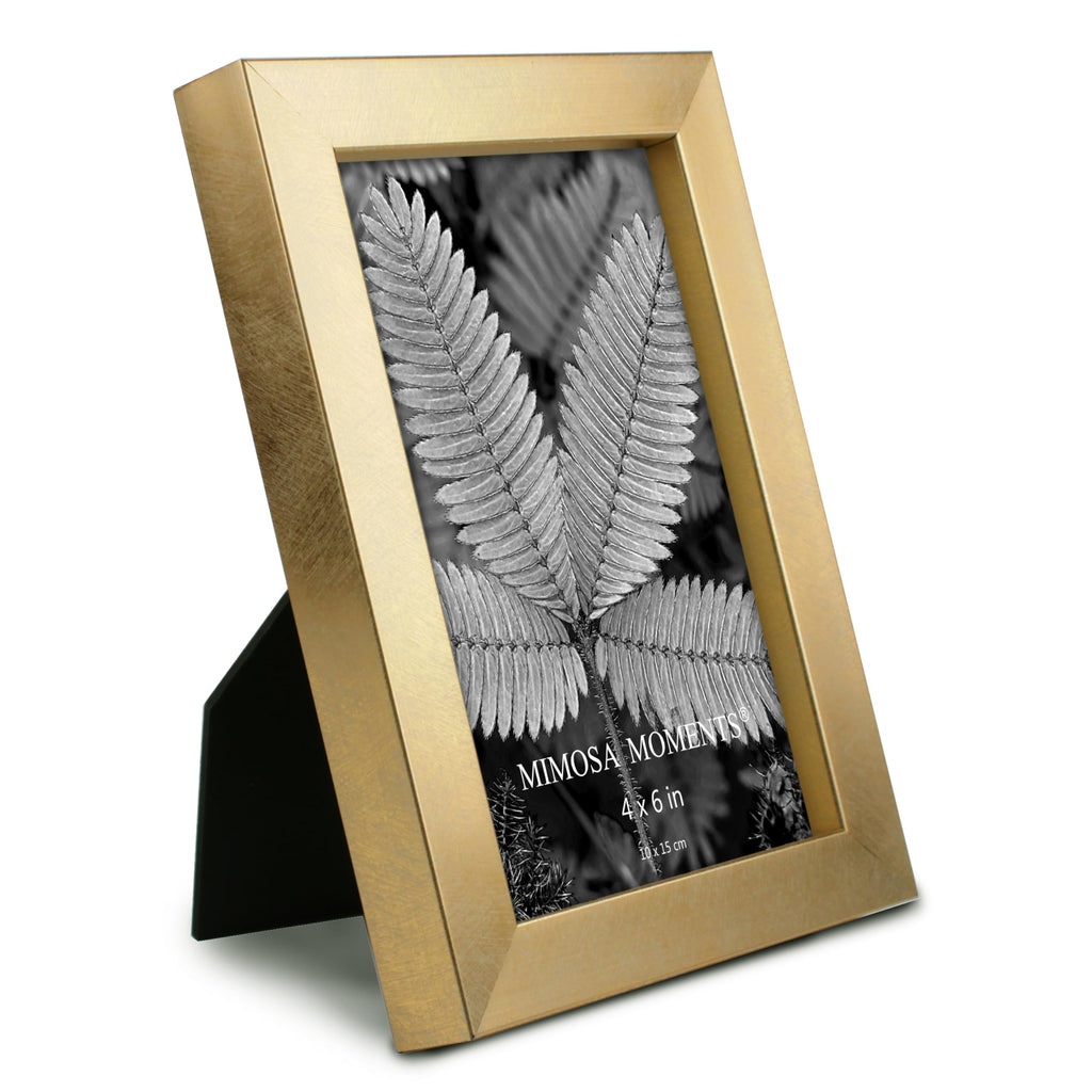 4x6 Brushed Satin Metallic Brass Picture Frame