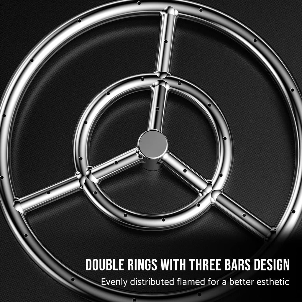 12-Inch Round Fire Pit Burner Ring