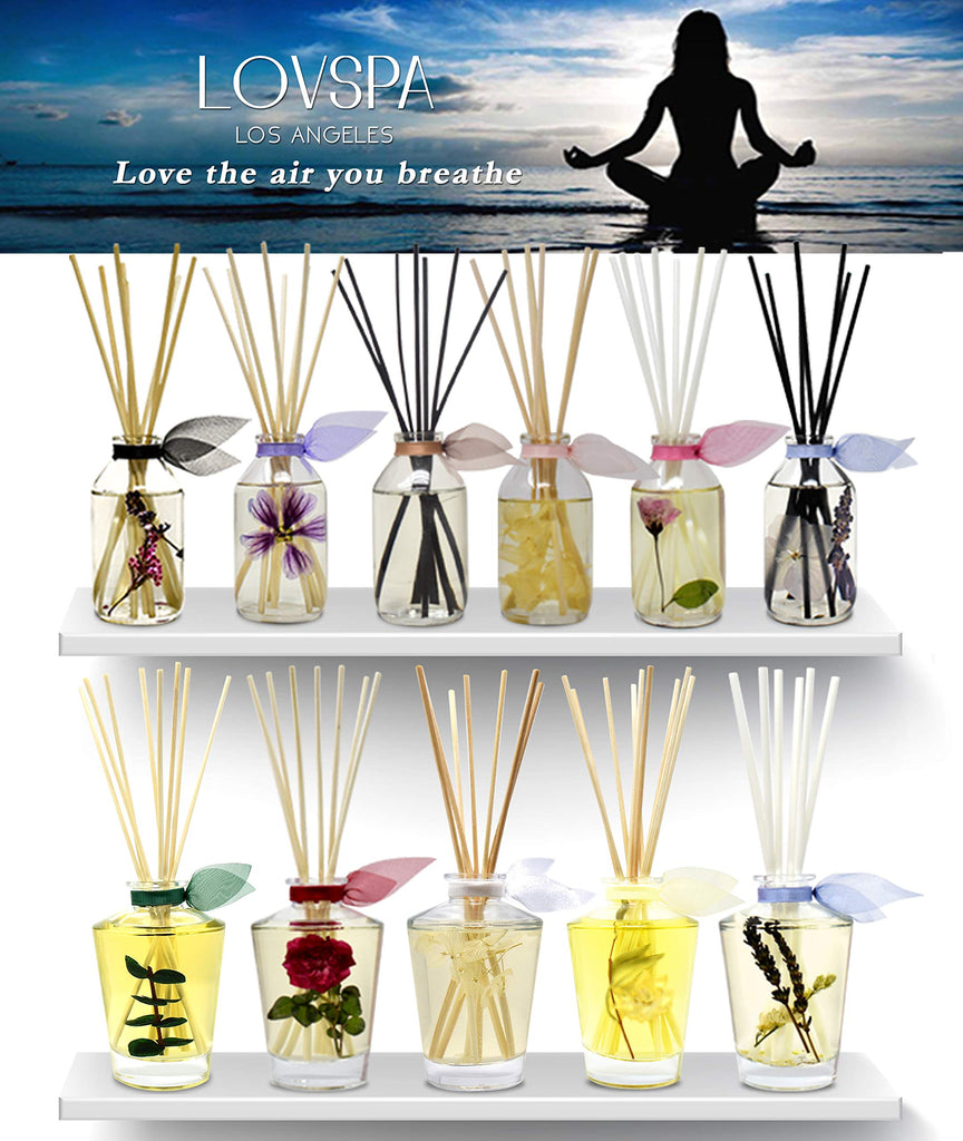 Reed Diffuser Set - Lavender Vanilla Scented Diffuser with Sticks