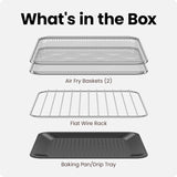 Air Fryer Toaster Oven Combo, Countertop Oven for Quick & Healthy Meals, Bake, Broil, Air Fry, Toast, and Bagel