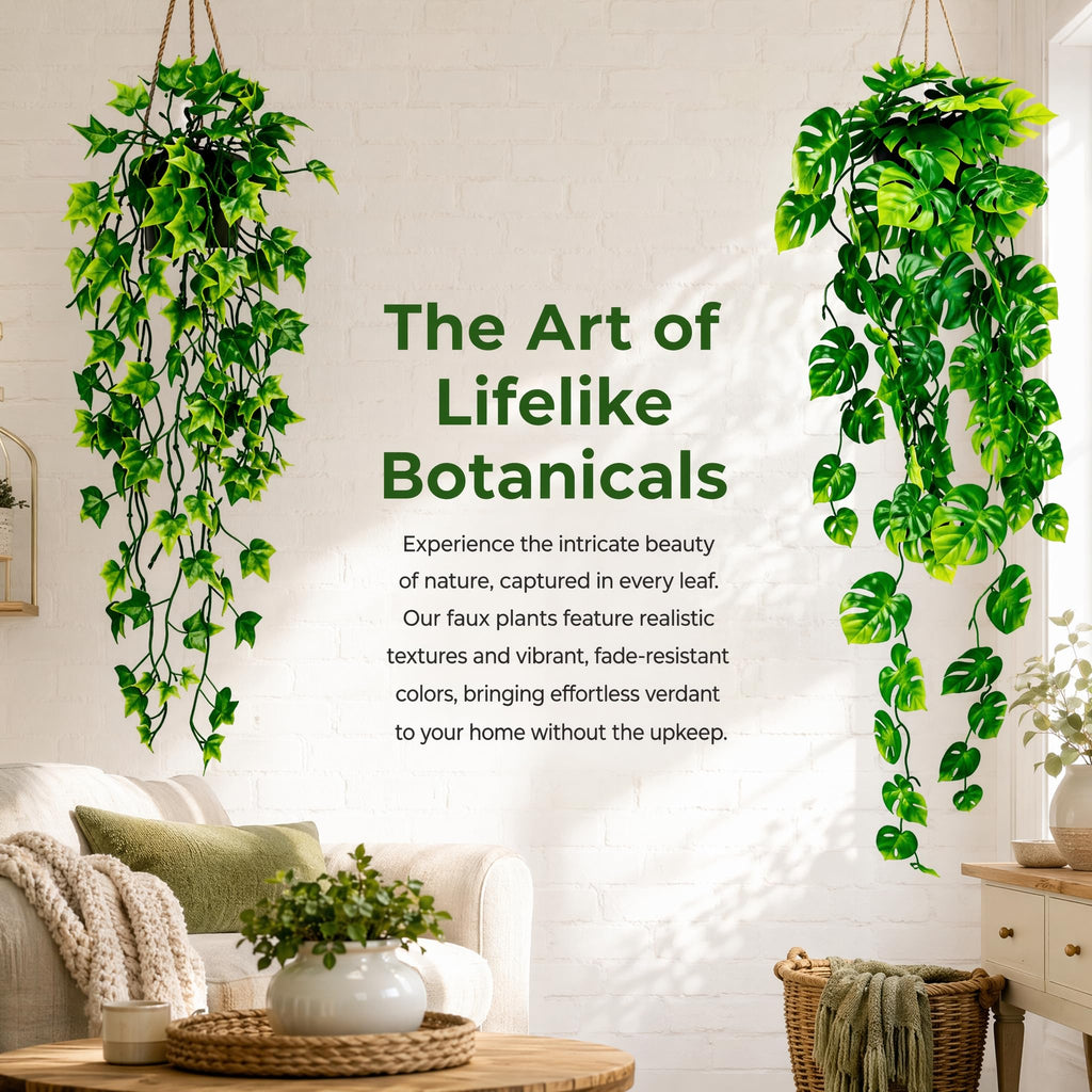 Fake Plants Artificial Indoor Faux Hanging Plants Greenery Eucalyptus Green Décor 4 Pack Bathroom Farmhouse Room