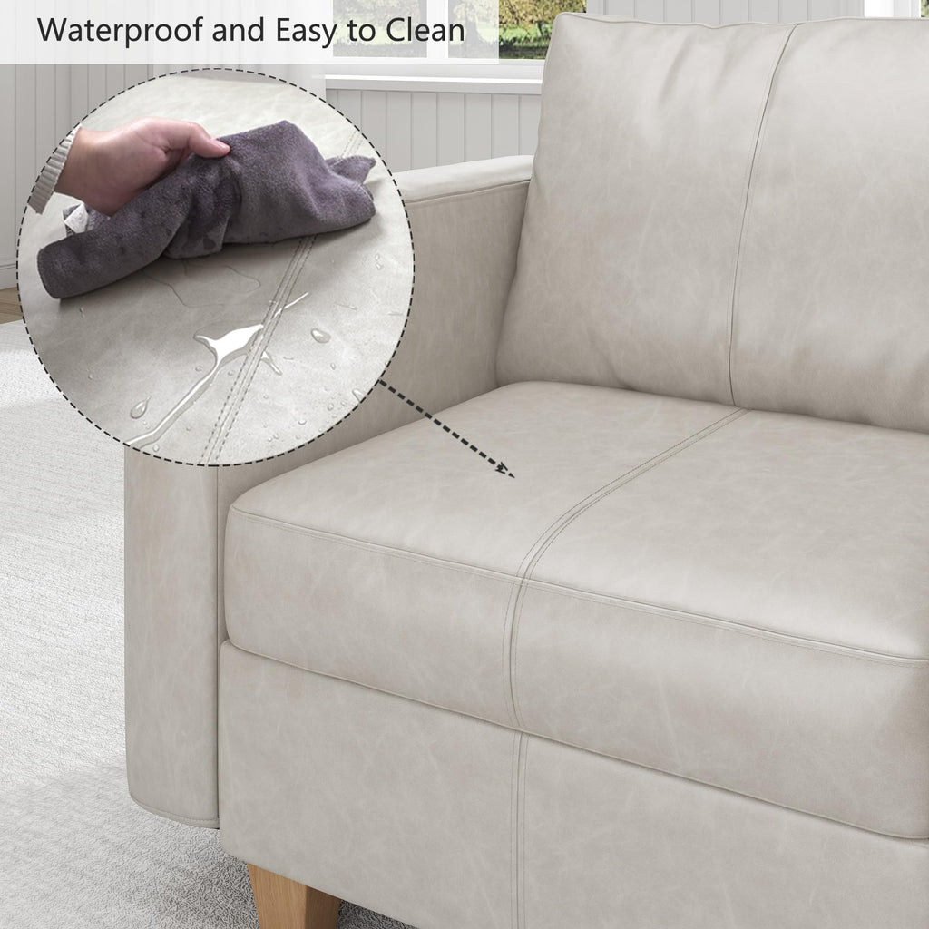 Faux Leather Sectional U Shaped Modular Couch