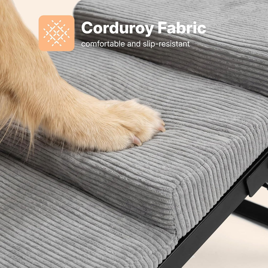 Dog Ramp for Bed Couch, Foldable Pet Stairs for Large Dogs 17"-23" H