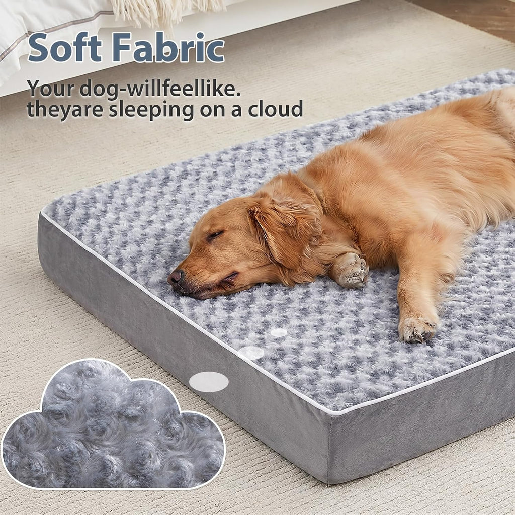 Orthopedic Washable XL Extra Large Dog Beds for Senior Dogs, Grey