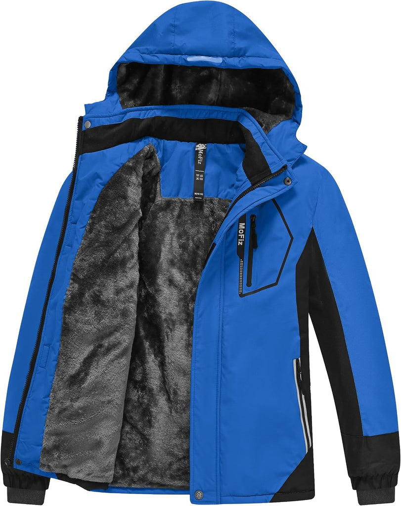 Boys Skiing Jacket Kids Hooded Fleece Winter Snowboard Jackets