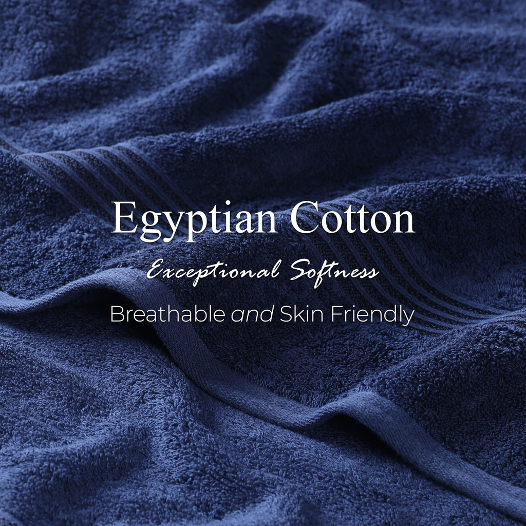 Egyptian Cotton 8-Piece Towel Set, Assorted Towels Bathroom, Master, Guest Bath, Decor Essentials, Includes 2 Bath, 2