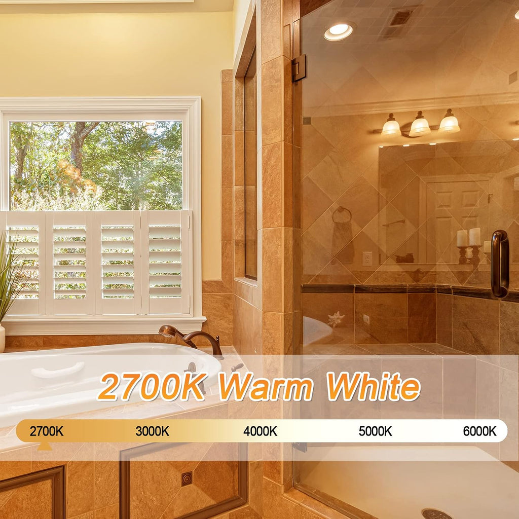 Vanity Light Bulbs, 60W Equivalent, Warm White 2700K