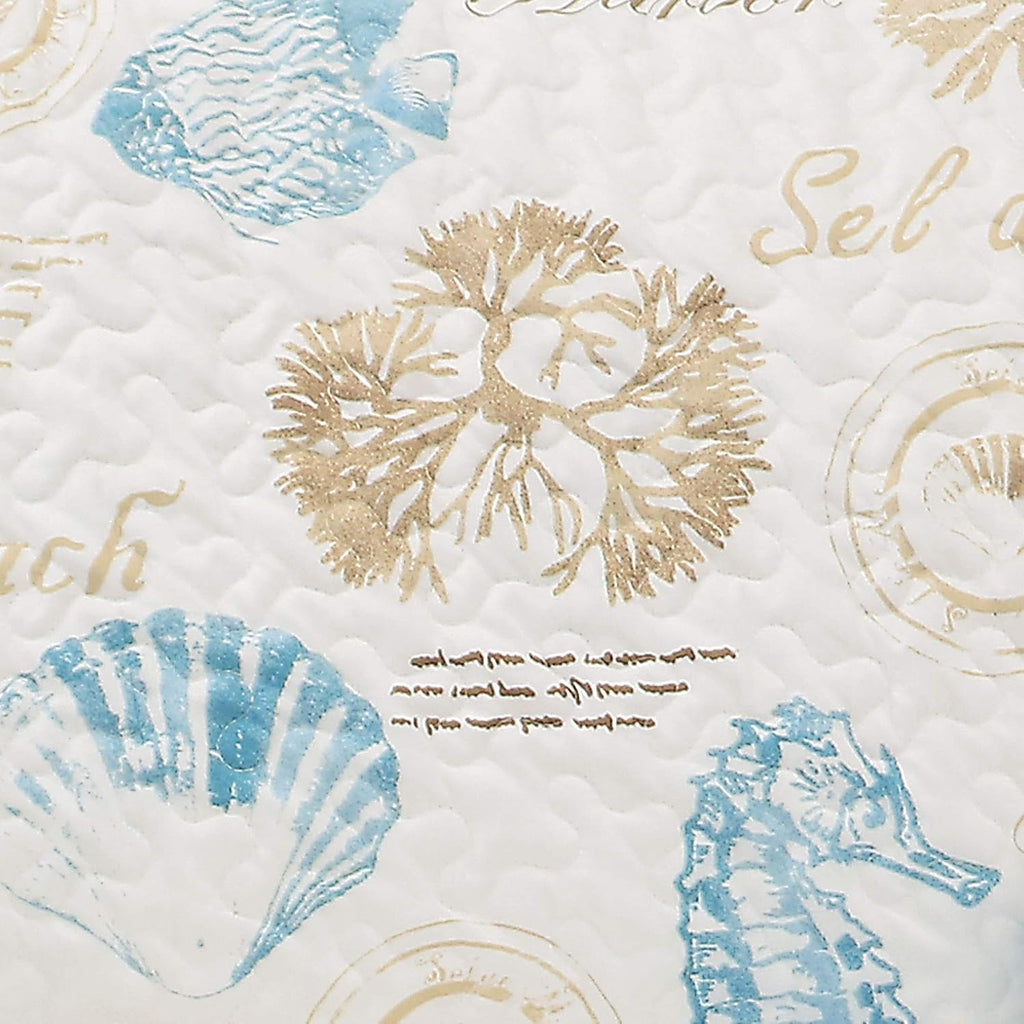 Harbor Life Furniture Protector, Couch Cover, 116" W x 75" L, Blue & Taupe - Sofa Covers Washable - Nautical - Sofa