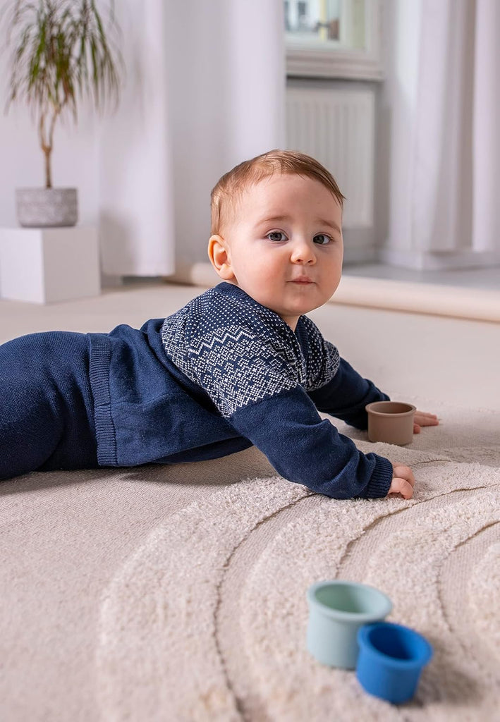 100% Cotton Baby Cardigan, Long Sleeve Knit Sweater for Kids, Unisex Tops for Infant, for Children 0-6 Yrs