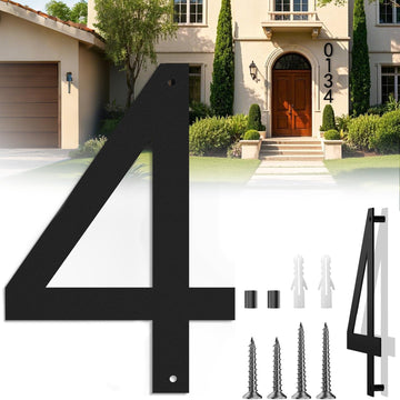 16 Inch House Numbers for Outside, Extra Large Address Numbers, Large Modern Floating House Numbers, Big Metal