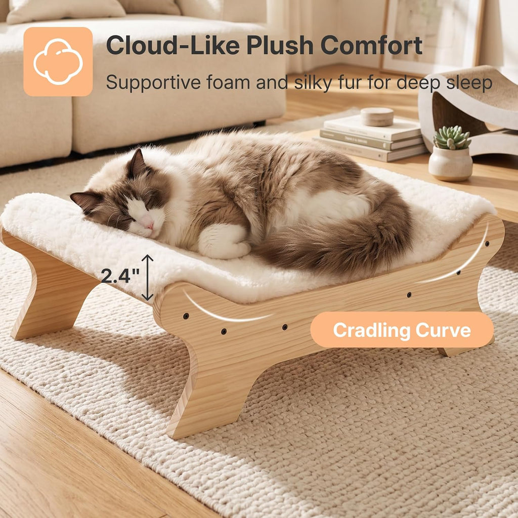 Elevated Cat Bed, Raised Cat Hammock Bed for Cats and Small Dogs