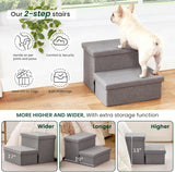 Dog Stairs with Storage 13" H, Foldable Pet Stairs for Small Medium or Large Dogs