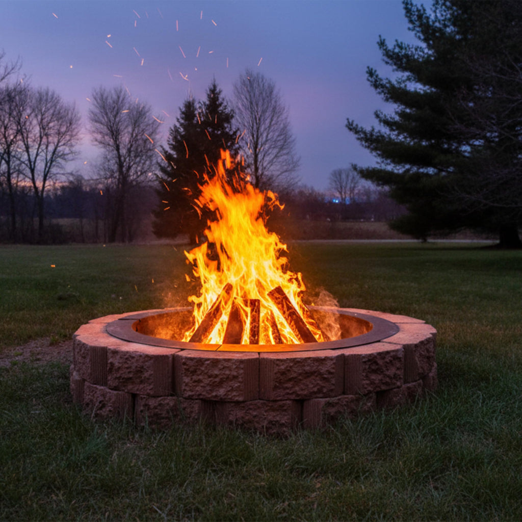 Heavy Duty Steel Fire Pit Ring Insert, 33" Outer / 27" Inner Dia