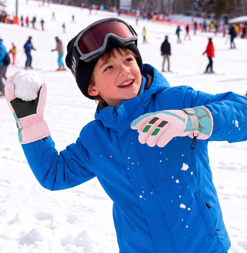 Kids Ski Gloves Boys Girls Waterproof Winter Snow Glove