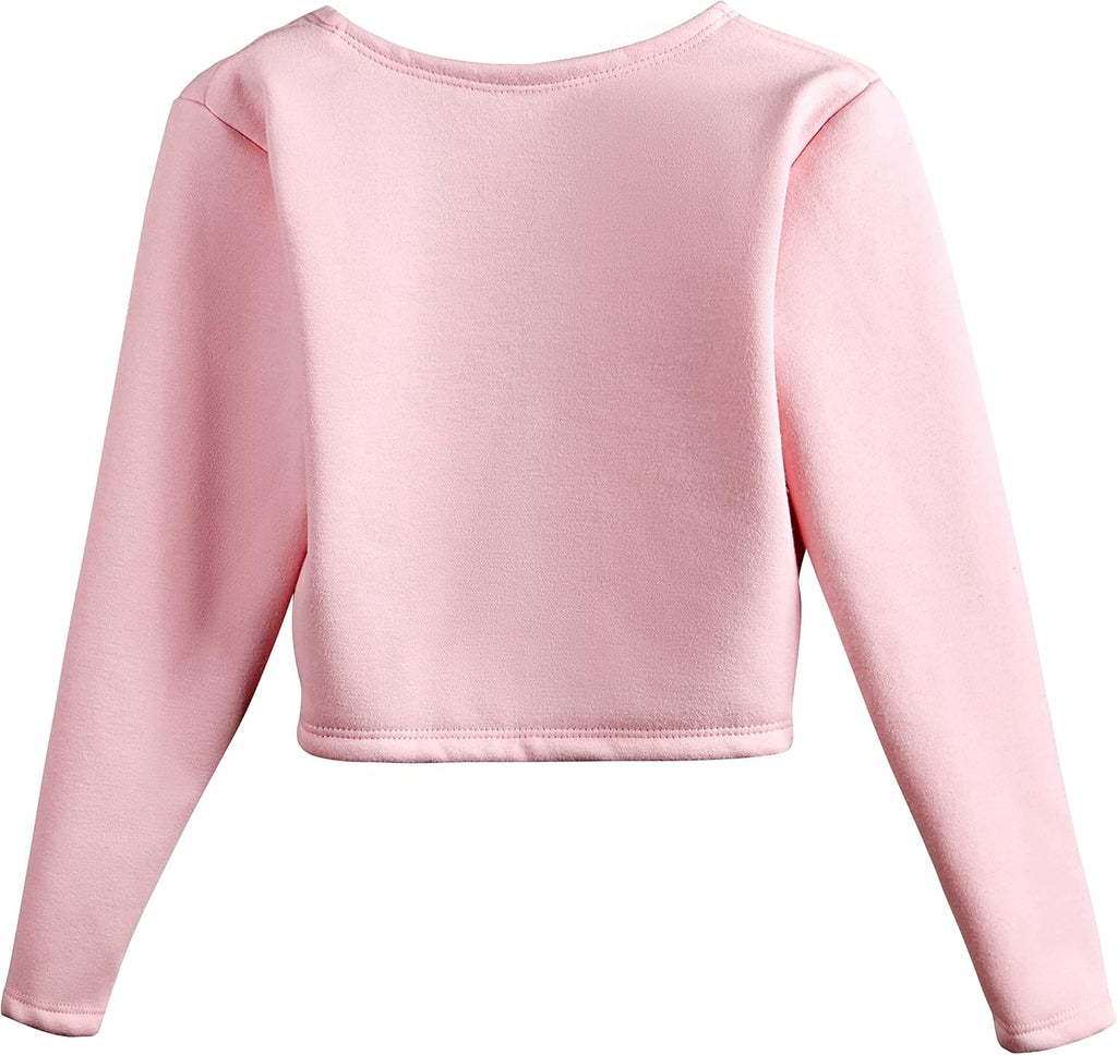 Girls Ballet Wrap Top Long Sleeve Dance Sweater Toddler