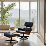Modern Reading Chair and Ottoman — PU Leather
