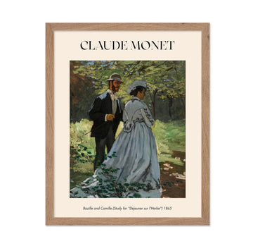 Master Bazille and Camille Print - Monet Poster - Study for Déjeuner sur l'Herbe Art - Impressionism Wall Design