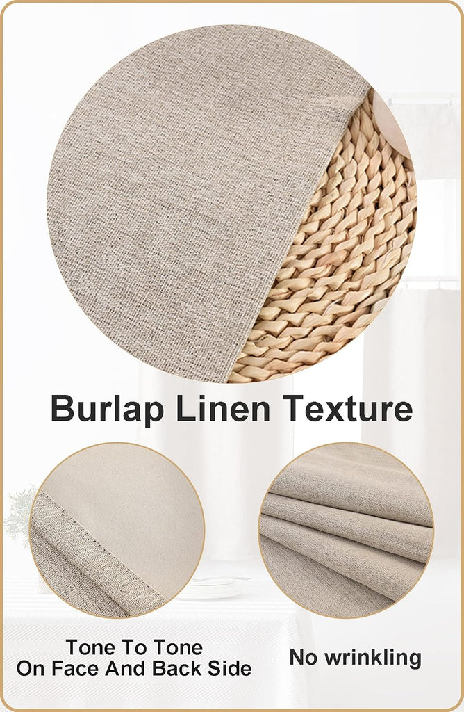 2 PC Valance for Window 10 Inch Length,Kitchen Window Valances Light Blocking,Burlap Linen Textured 104 Inch Wide