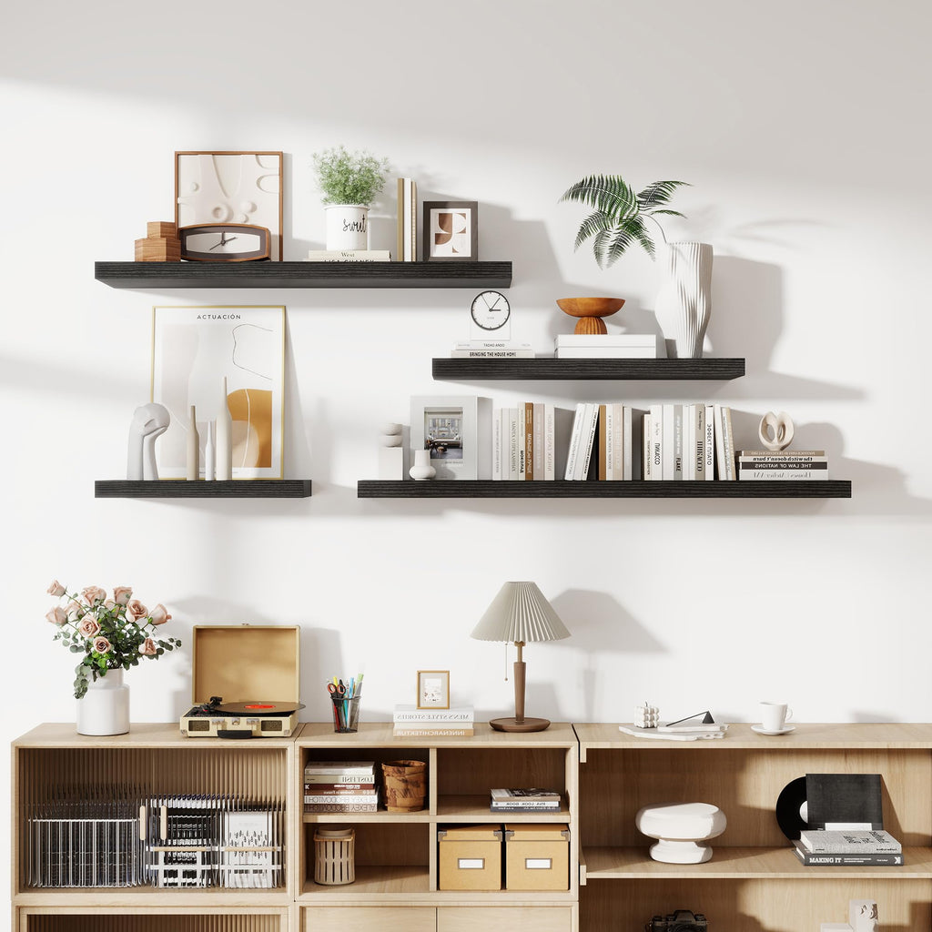 36 Inch Floating Shelves, 12 Inch Deep Floating Shelves for Wall, Floating Shelf with Invisible Brackets, Deep