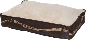 Rustic Barbwire Western Dog Bed for Medium, Large Dogs