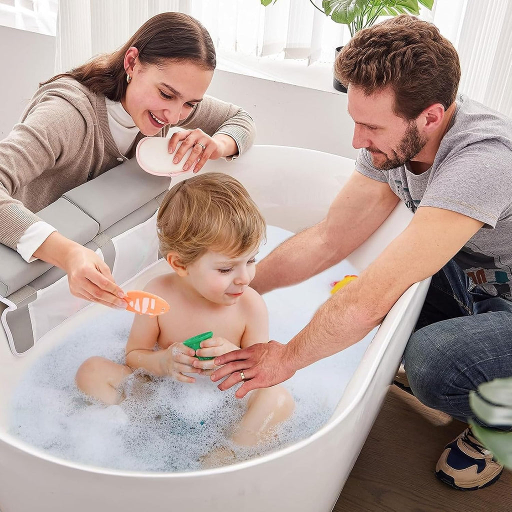 Bath Kneeler and Elbow Rest Pad Set - 22'' Extra Long Quick Dry Kneeling Pad for Bathing Baby with Knee & Arm