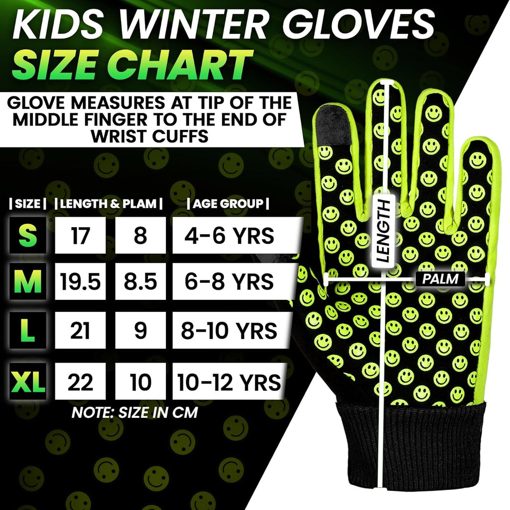 Kids Warm Winter Gloves Touchscreen Running Cold Weather