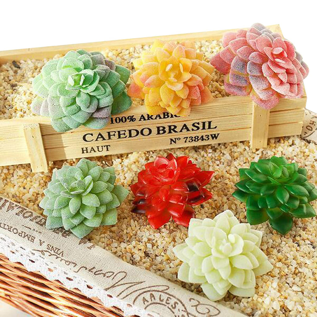 20 PCS Artificial Succulent Plants Assorted Multicolor Faux Fake Succulents, Cactus Aloe Succulent Assortment in
