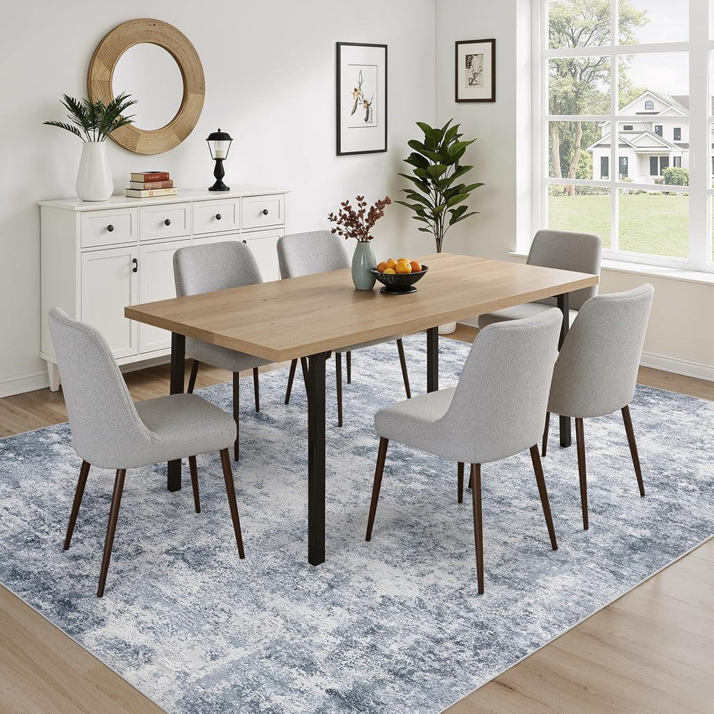 10x14 Area Rugs for Living Room : Machine Washable - Non Slip Modern Abstract Rug